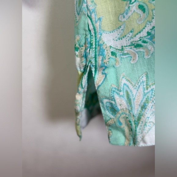 Charter Club Women’s Vtg Y2K Linen Embroidered Boho Tunic Top Sz Petite Medium - Picture 9 of 9